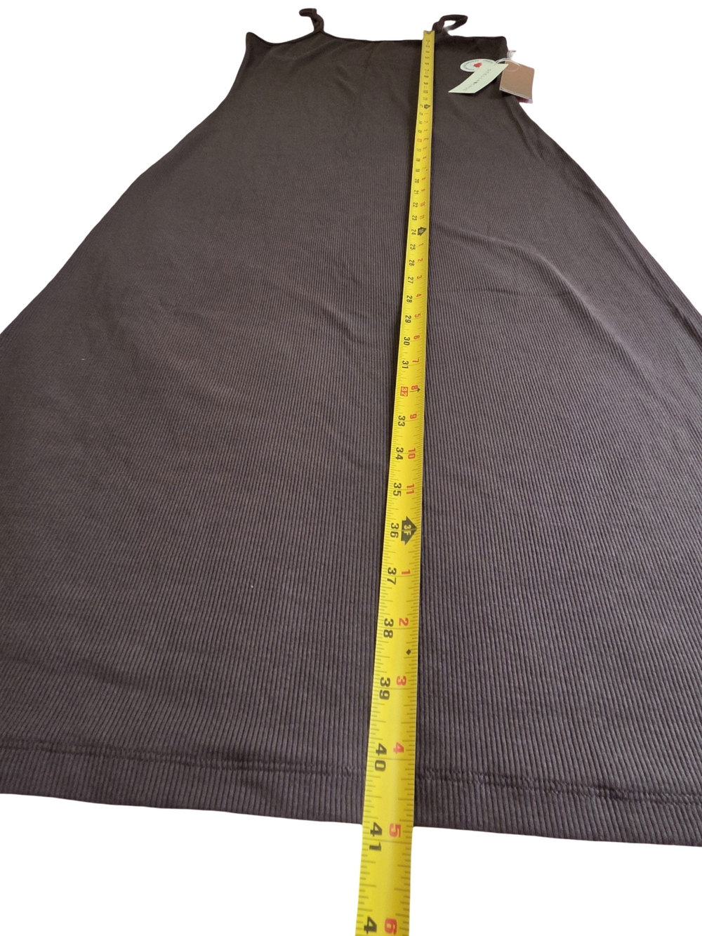 Women's Brown Spaghetti Strap Maxi Dress - Sleek Slip Style - Picture 3 of 7